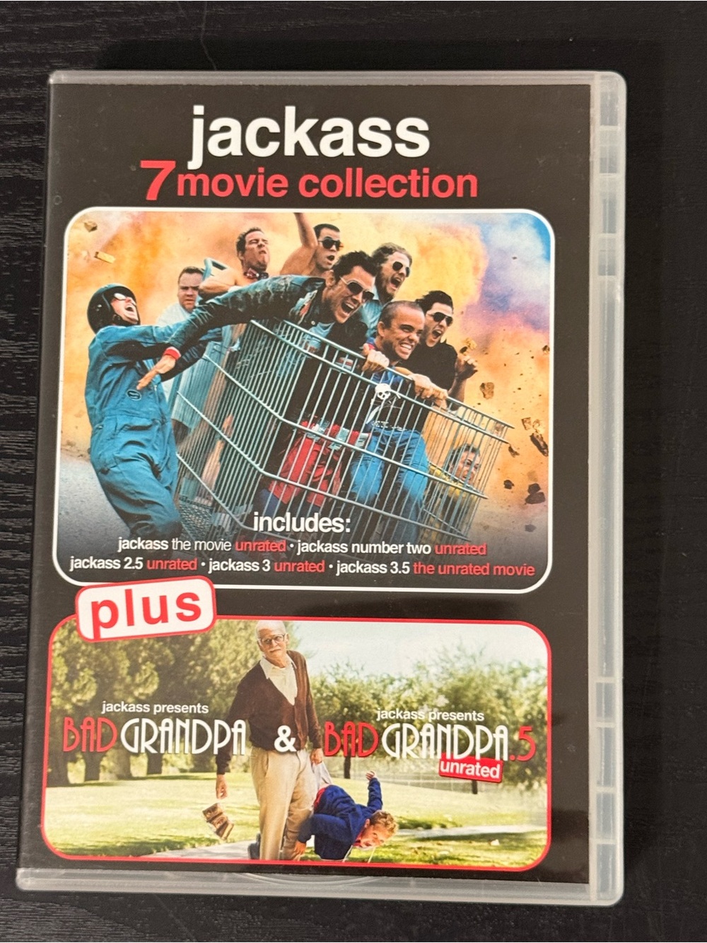 Jackass 7 movie collection plus bad grandpa & grandpa.5